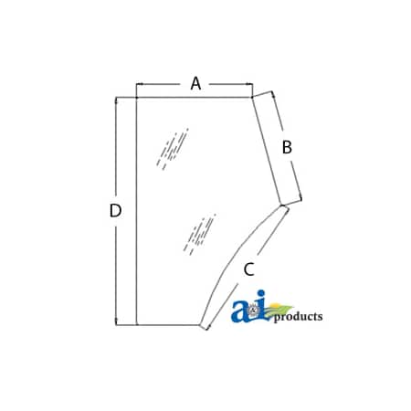 A & I Products Glass, Door (RH); Clear 65.5" x51" x4" A-3804658M1